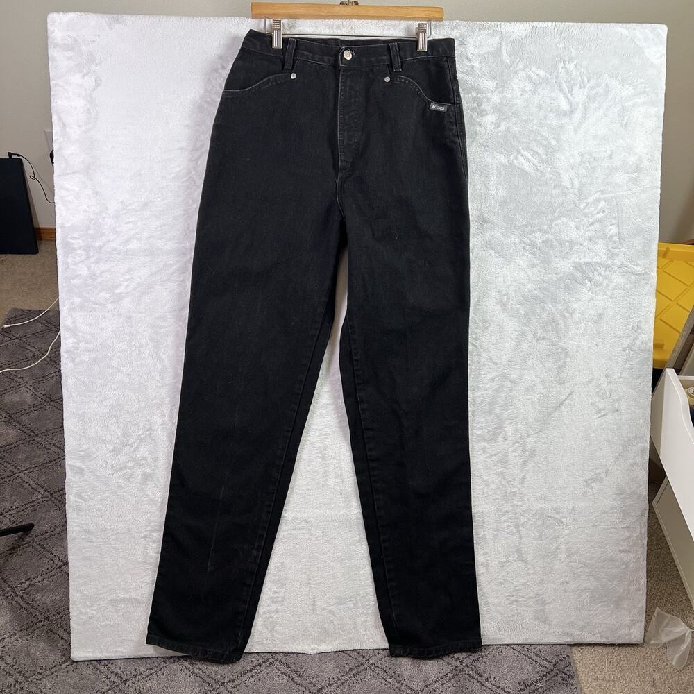 Vintage Rockies Jeans Women 13/14 X-LONG Jeans Bareback‎ Denim Black Western